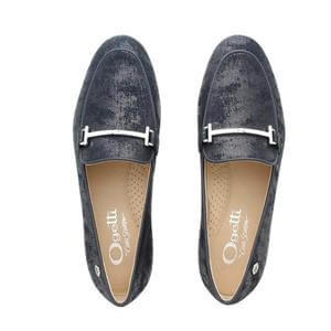 Carl Scarpa Lucca Navy Leather Loafers